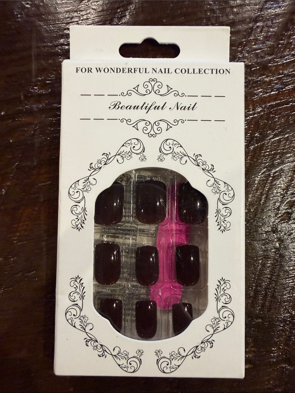 Black & Pink False Nail Set